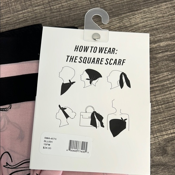 Steve Madden | Pink & Black Cocktail 🍸 Scarf - Picture 5 of 6